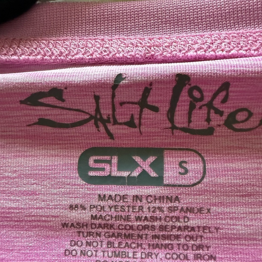 Salt Life  Long Sleeve Performance Shirt in Pink and Blue size S - Picture 6 of 6